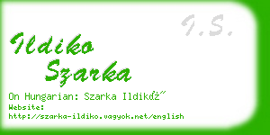 ildiko szarka business card